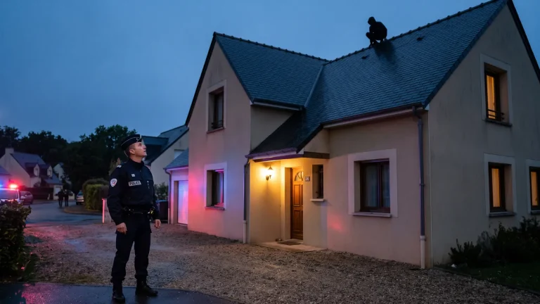 Burglars Trapped on Roof by Police in Chambourcy