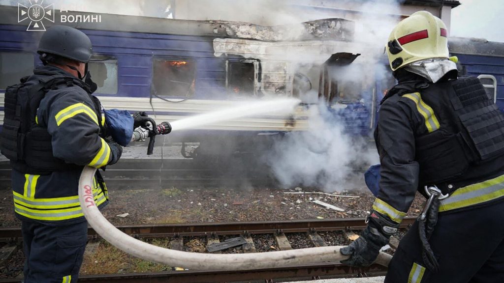 Russia Drone Strike on Ukraine Train Bound for Poland
