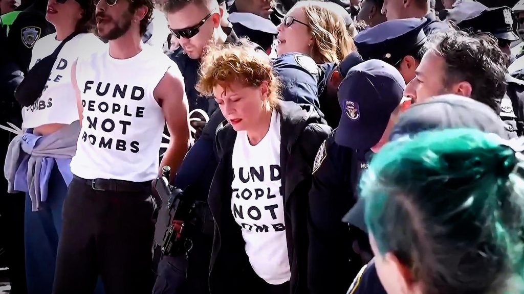Susan Sarandon Arrested at NYC Anti-Netanyahu Protest