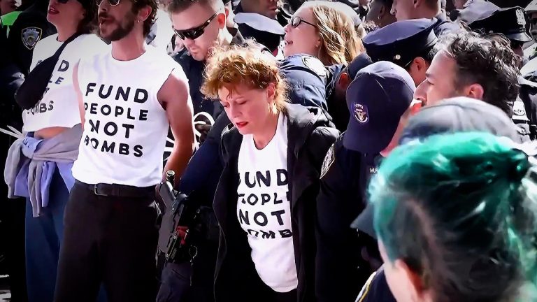 Susan Sarandon Arrested at NYC Anti-Netanyahu Protest