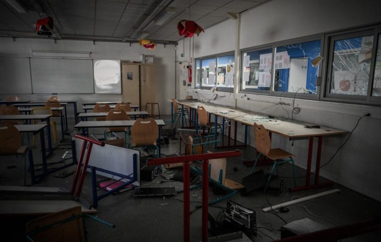 Bordeaux School Vandalized During Student Protests