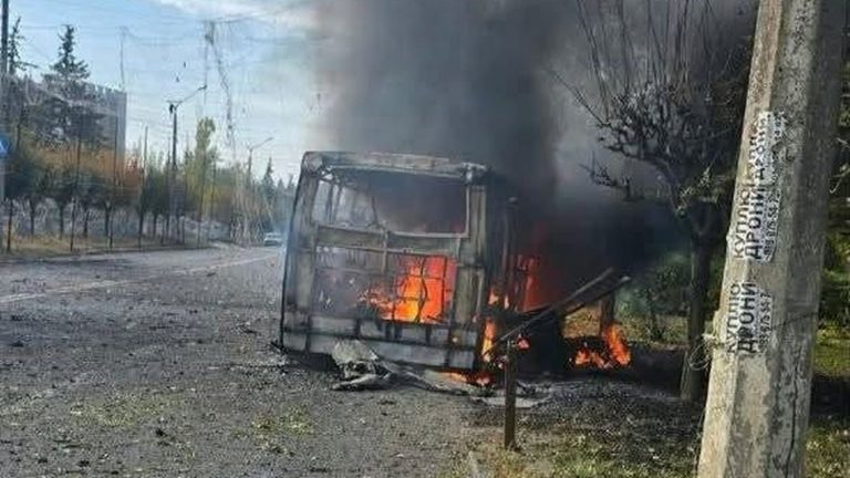 Russian Strike on Bus in Kramatorsk Kills 12